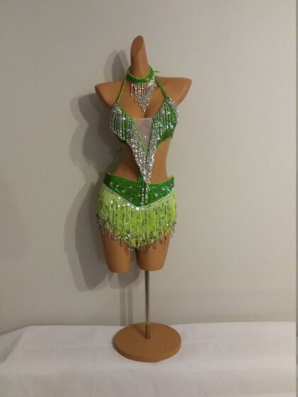 SILVER Mirror Bra-sequin-samba Costumes Carnival Show Girl-rave